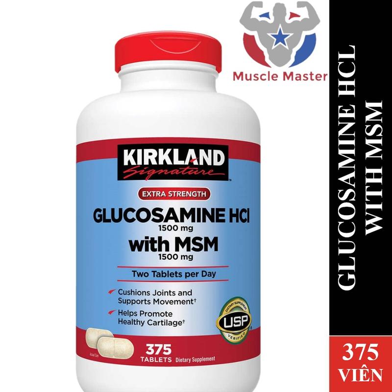 Thực Phẩm Bổ Sung Sụn Khớp Kirkland Glucosamine HCL With MSM 375 Viên