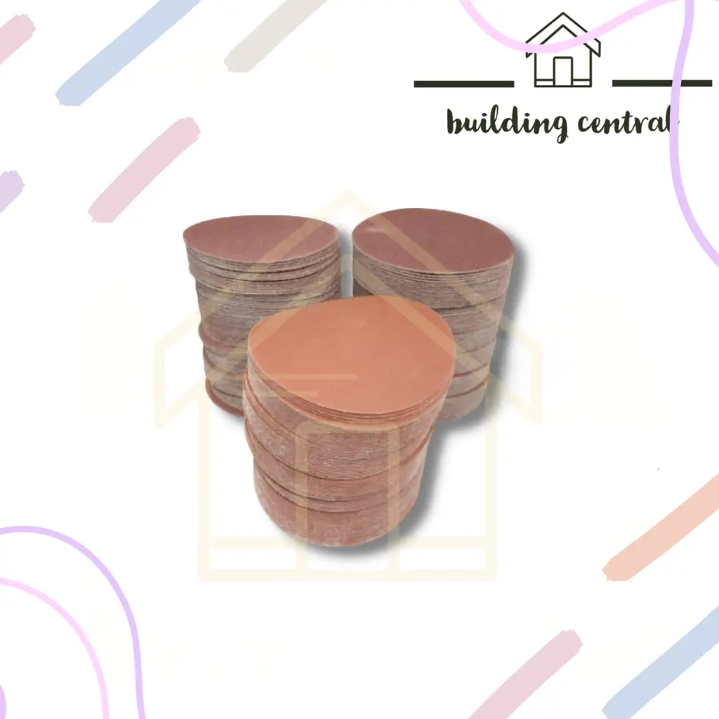 Amplas velcro bulat, amplas tempel amplas sanding Grit 60 #s/d 400 4" 5 pcs