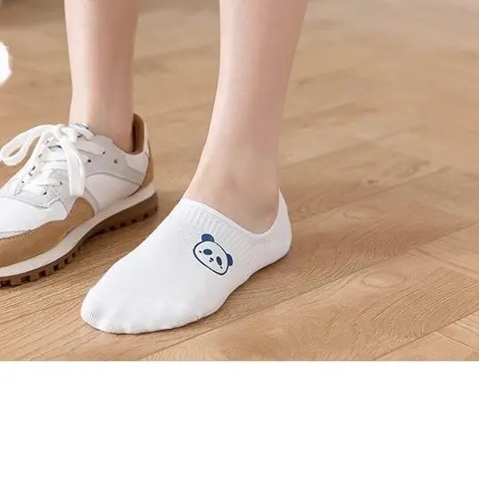 Tất trắng cổ thấp, vớ lười cotton trắng hình động vật dễ thương phong cách Hàn Quốc cho nữ LinLin’s Room 7
