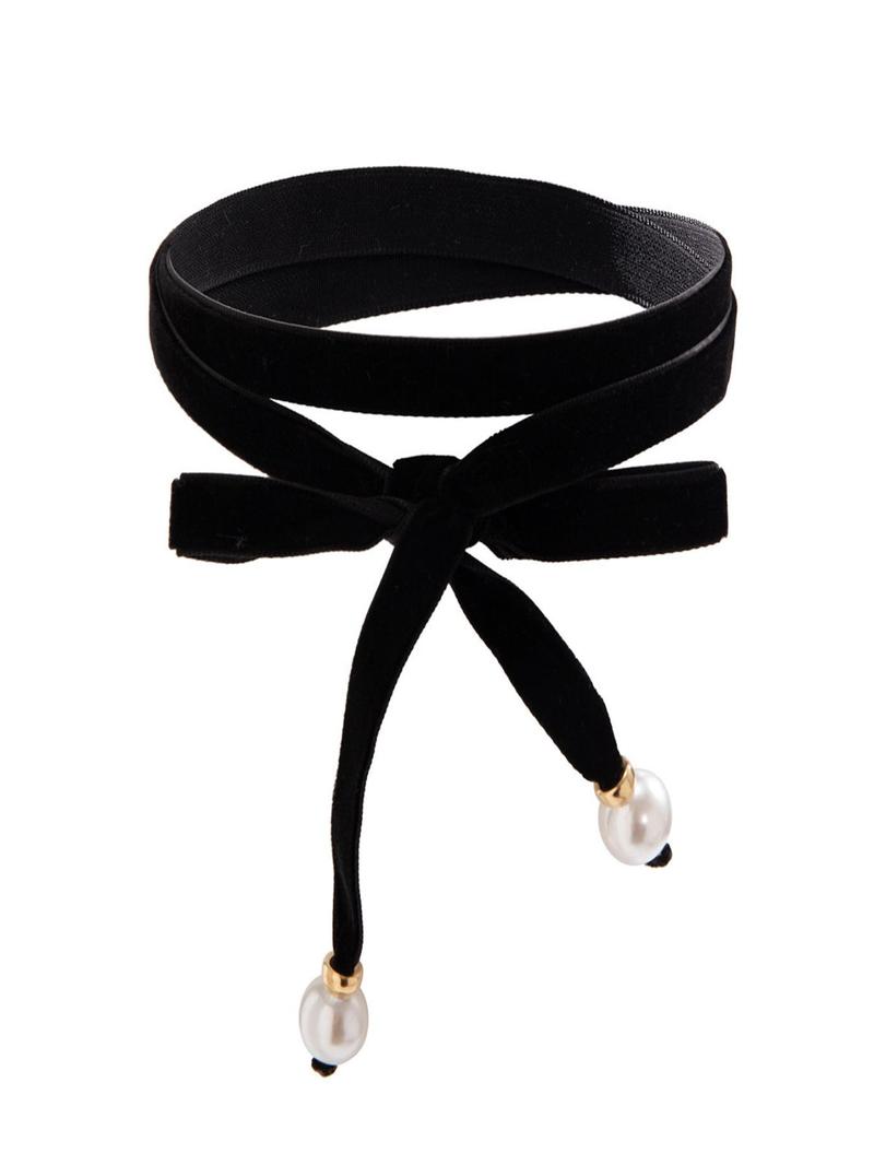Product Introduction of Women's Elegant Faux Pearl Decorated Bowknot Design Necklace, Fashion Jewelry for Party, Daily Clothing Decor, Trendy All-match & Exquisite Jewelry for Birthday Gift 2