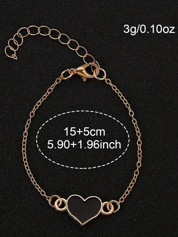 Women's Fashion Round Dial Analog Quartz Watch & Heart Charm Bracelet Set, Fashion Watch Set for Party, Daily Clothing Decor, Trendy All-match & Exquisite Watch Set for Gift without Box 2