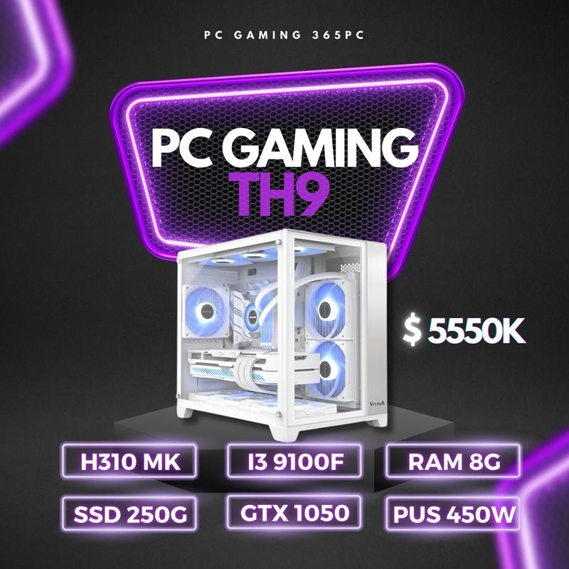 Máy tính chơi game i3 9100F Ram 8G Ssd 250G VGA GTX 1050 - Màu trắng đen hồng cấu hình mạnh giá cả phải chăng