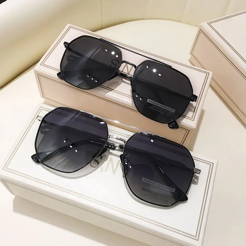 Super Cool Sunglasses for Driving Men's 2024 New Big Face Eye Trend Fashion Riding Driving Sunglasses Trendy Net Red
