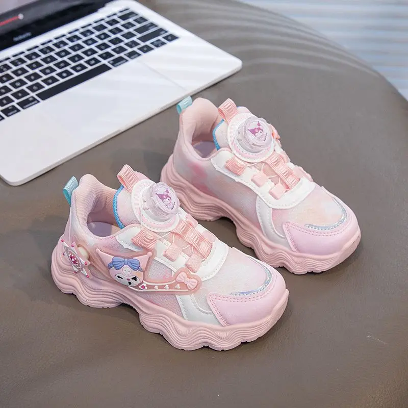 Giày Bé Gái, Bộ Sưu Tập Mùa Thu, Giày Thể Thao Có Nút Kuromi Xoay, Thoáng Khí, Giày Cho Trẻ Em Mới, Dad Shoes, Cho Bé Gái, Năm 2025 6