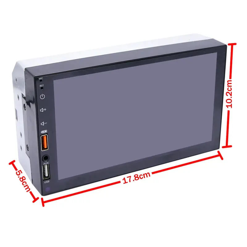 7 Inci Head Unit 7020 Universal 2 Din Mobil Audio Player Layar Sentuh Stereo Mobil MP5 Player Bluetooth Touchscreen Mobil MP5 Multimedia Player Layar Sentuh Stereo HD Dengan TV Dukungan Bluetooth Radio FM/USB/Kartu TF Fungsi Car 1