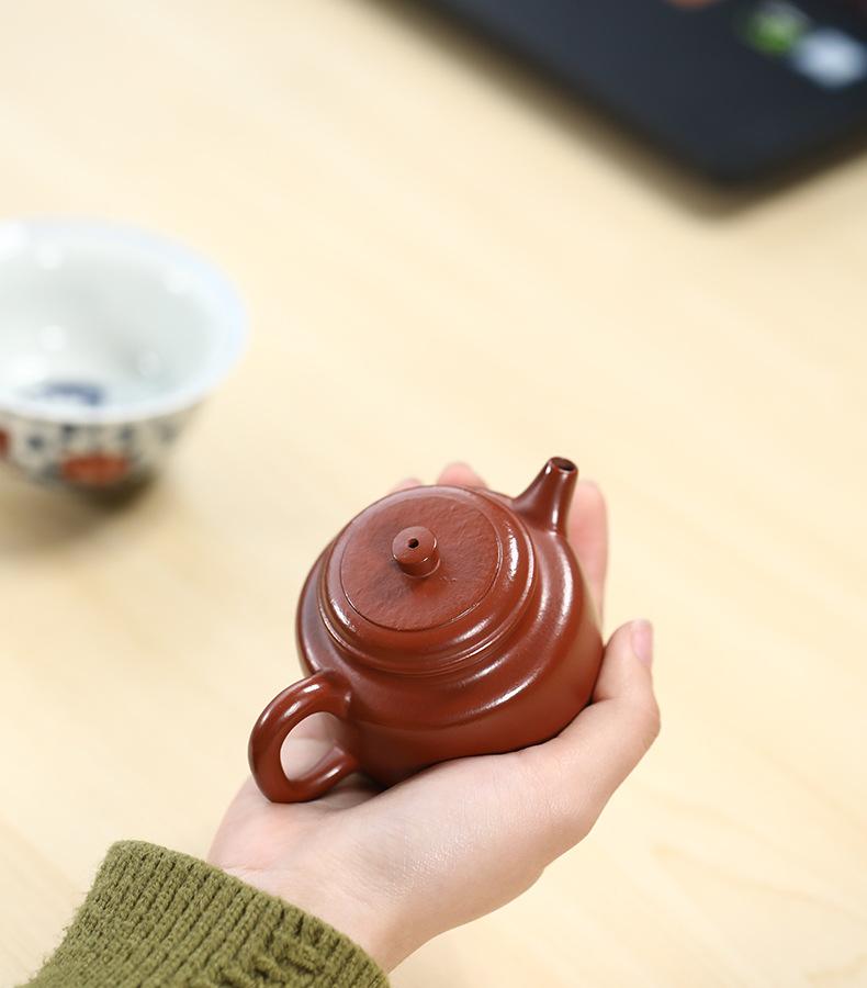 Product Introduction of # Zisha Teapot# Life-Long Fidelity Yixing Zisha Teapot Handmade Famous Authentic Tea Size Capacity Tea Set Suit Yixing Zisha Teapot Wrinkled Cinnabar Single Tea Making Dezhong Teapot 12
