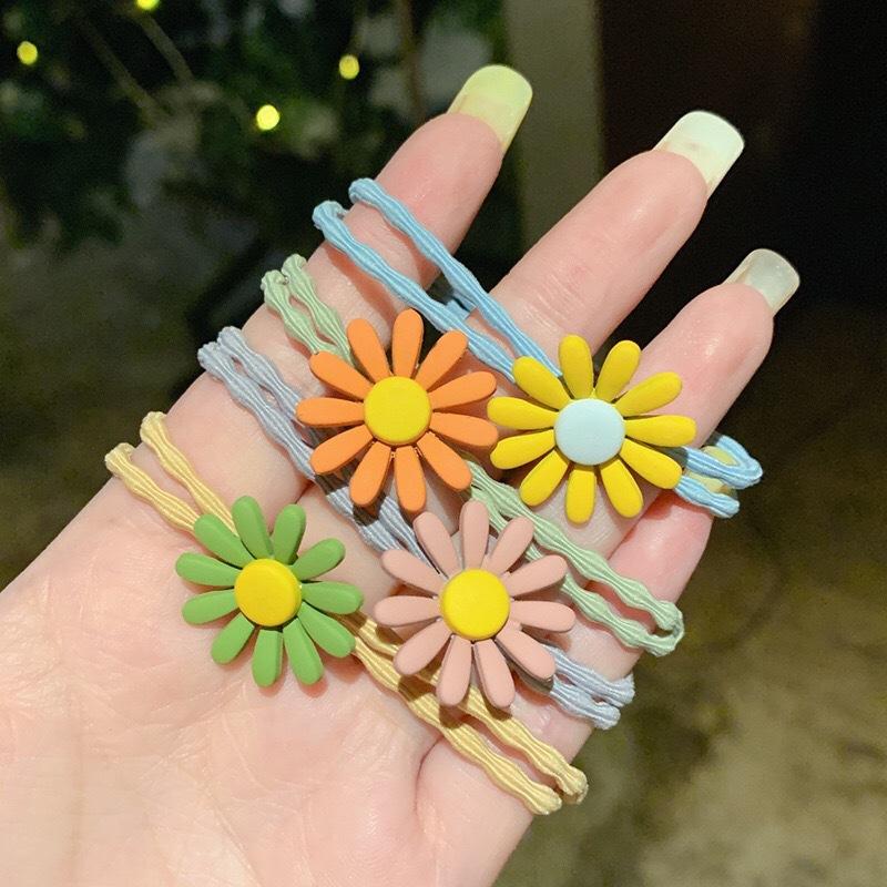Product Introduction of Colorful Hair Ties Cute Sunflower Hair Bands for Women 3