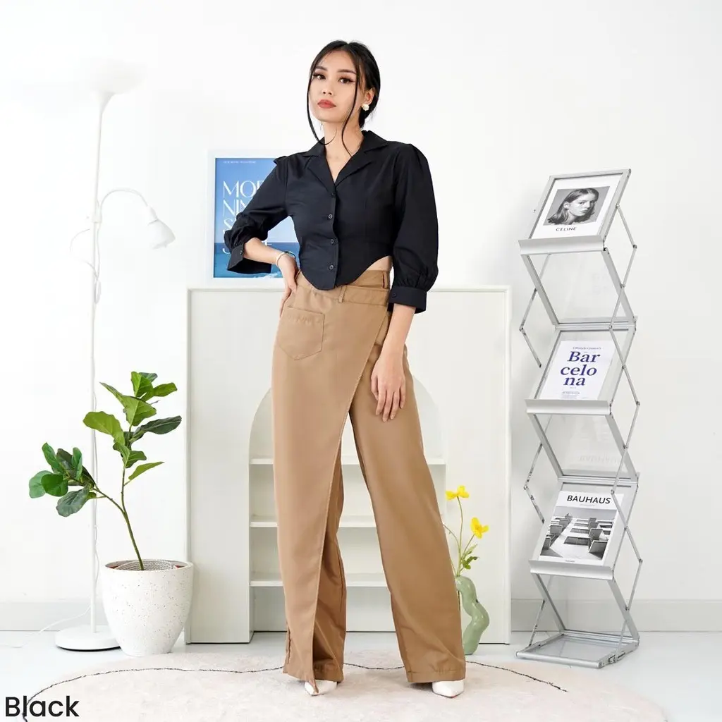 Atasan Wanita Kemeja Puff Chia Blouse Termurah Panjang Baju Top Casual