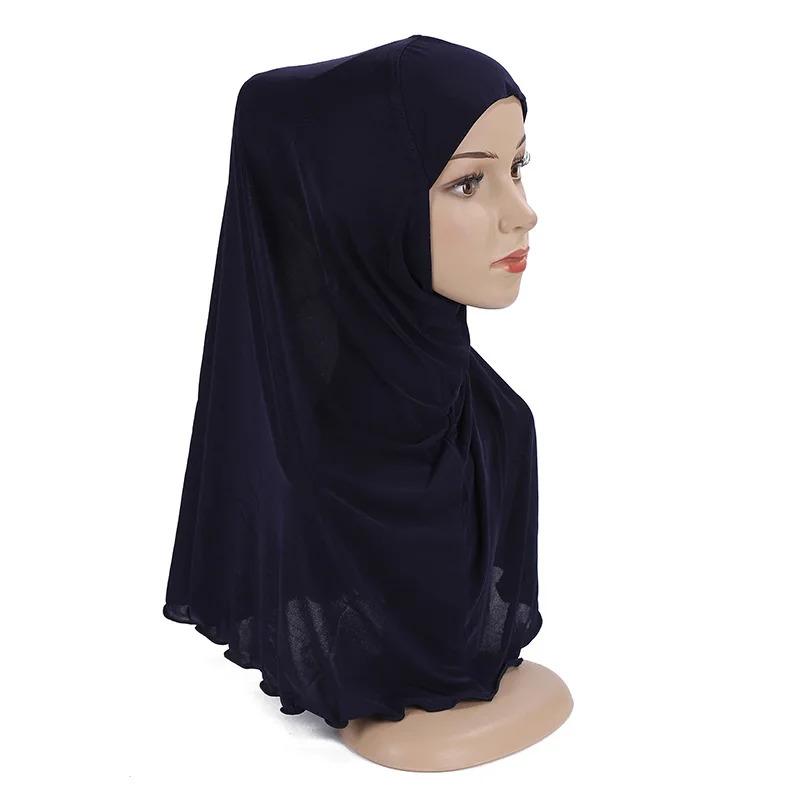 Product Introduction of Ramadan Headscarf Children's Scarf Girl 7 to 12 Years Old Muslim Islamic Shawl Soft Stretch Headscarf Malaysian Girl Children's Headscarf 8