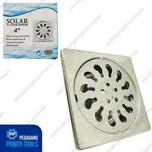 SOLAR SARINGAN GOT KAMAR MANDI 4" FLOWER LANTAI STAINLESS FLOOR DRAIN