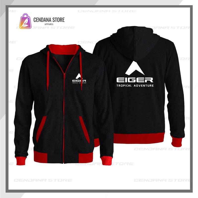 Jaket Gunung Sweater Eiger Adventure Pakaian Katun Fleece 0
