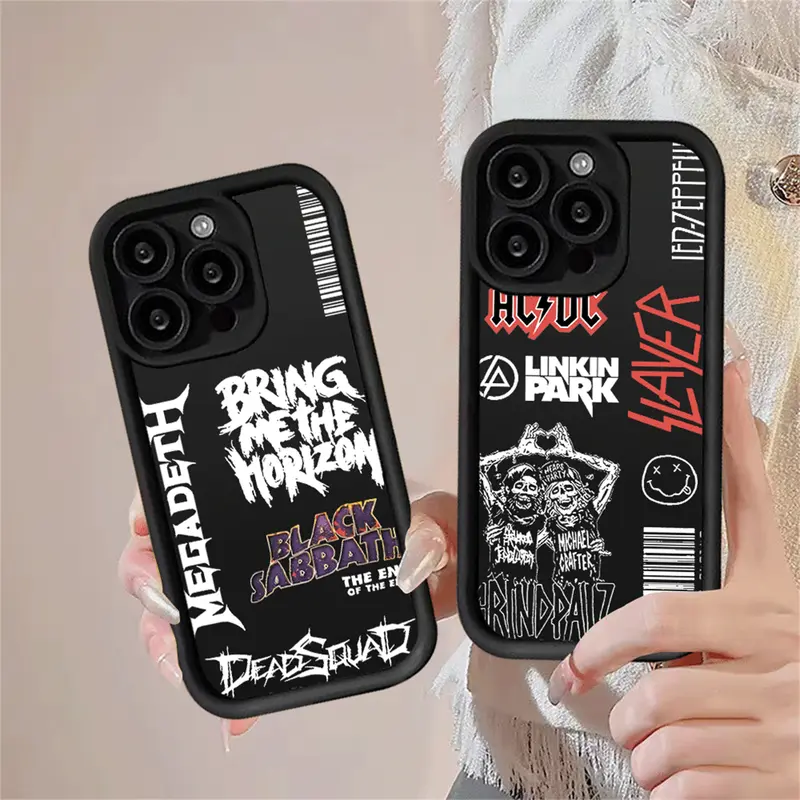 Casing Untuk hp Infinix Hot 50 Pro Plus Hot 50i Smart 9 Note 40 Pro GT 20 Pro Smart 8 Pro Hot 40 Pro Smart 8 5 6 7 Note 30 Hot 40i 30i 20S Note 12 Hot 12 11 9 10 Play SPARK 20C GO 2024 Cool Music Band illustration Soft Case 3