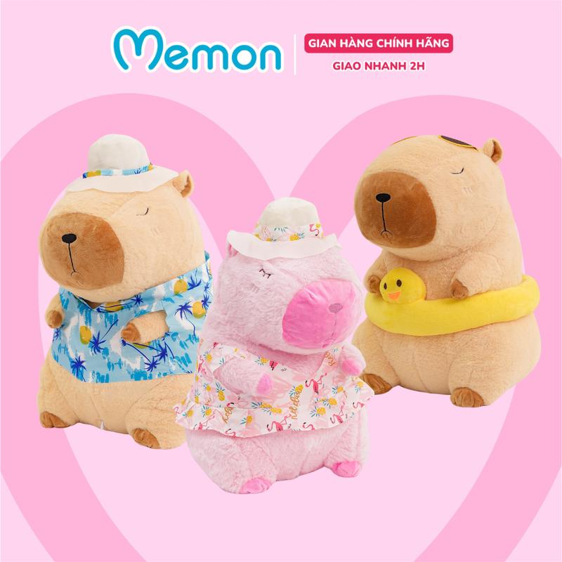 Gấu Bông Chuột Capybara Mặc Áo Hawaii, Chuột Capybara Đeo Phao Vịt Đi Biển Mùa Hè Đáng Yêu Cao Cấp Thú Bông Thú Nhồi Bông MEMON gấucapybara khổnglồ vôtri bộtrưởngbộngoạigiao
