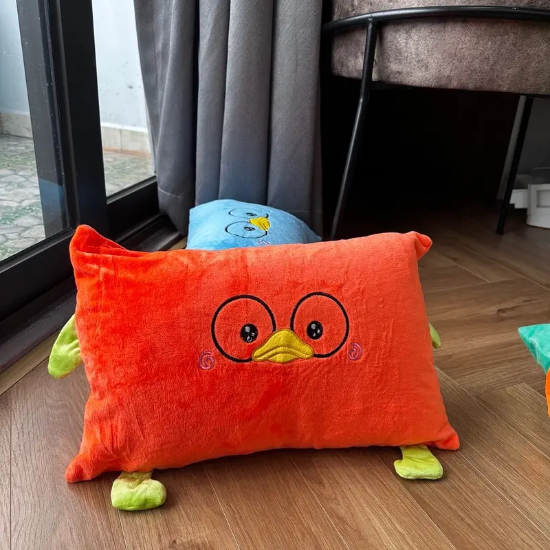 gối con vịt cute hột me Mềm Cotton 4