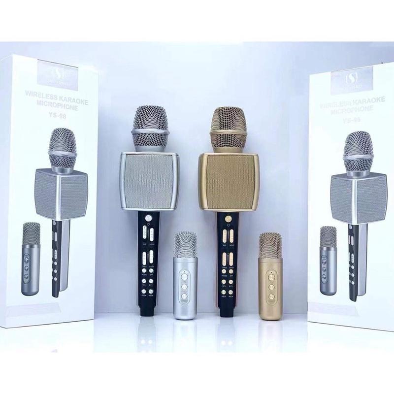 Micro Karaoke Bluetooth YS98 - Hát Song Ca Kem, Kèm 1 Micro Mini, Âm Thanh Trong Và Lớn
