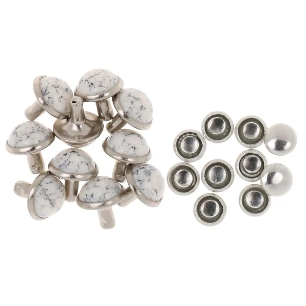 10x metal Mushroom Cap Rivet Stud Nail Buttons For Bag