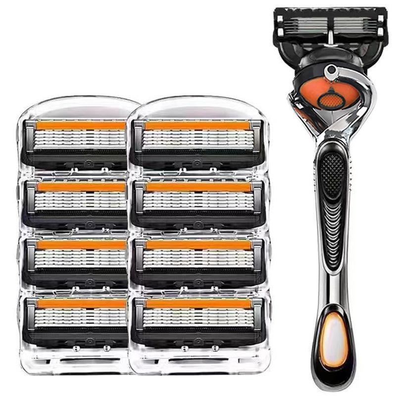 Product Introduction of Shaving Razor Shaver Five Layer Blade Manual Razor Blade, Men's Razor Vintage Beard Blade Razor Holder one  blade 7