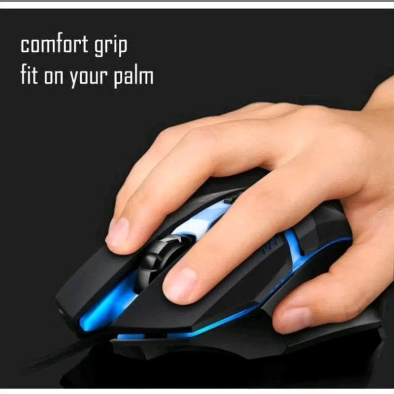 MOUSE WIRED USB GAMING LED RGB X3 4 MODE DPI TERMURAH 1