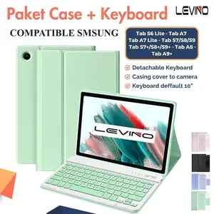 LEVINO Magnetic Case Keyboard Bluetooth Wireless Magic Keyboard Compatible For Casing Smsung Tab S6 Lite A7 A7lite S7 S8 S7/S8 Plus LEVINO Magnetic Case Keyboard Bluetooth Wireless Magic Keyboard Compatible For Casing Smsung Tab S6 Lite A7 A7lite S7 S8 S7/S8 Plus