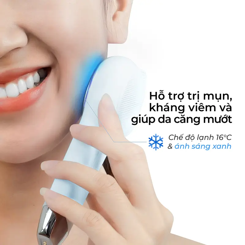 Máy Rửa Mặt Massage Tích Hợp Liệu Pháp Ánh Sáng Và Nhiệt Halio Multi-Task Cleansing & Massaging Device - Hàng Chính Hãng 2
