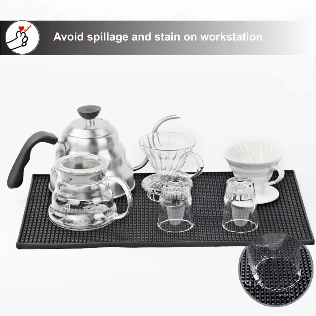 【Ready from MY】Bar Mat Black Rubber Service Bar Spill Mat  Coffee Mat