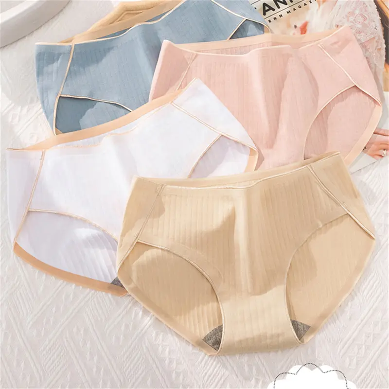 Đồ Lót Không Đường May Dành Cho Nữ, Với Đáy Quần Cotton Và Lớp Lót Kháng Khuẩn Graphene, cạp vừa, Quần Lót Thoáng Khí Dựa Trên Epoxy, Thích Hợp Cho Phụ Nữ 0