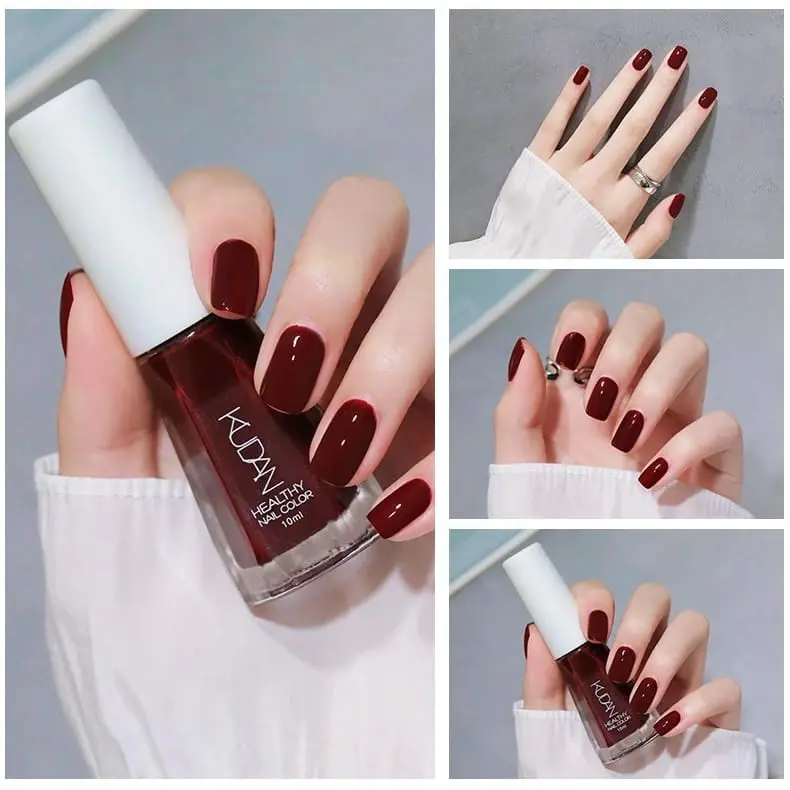 MSI KUDAN Cat  Kuku Kutek Peel Off Kutikula Wanita Cewek Halal Muslimah Sholat 10ML Bisa Di Kupas Nail Polish 40 Warna Colorful Wangi Tahan Lama Bebas Alkohol Kering Art Tangan 5