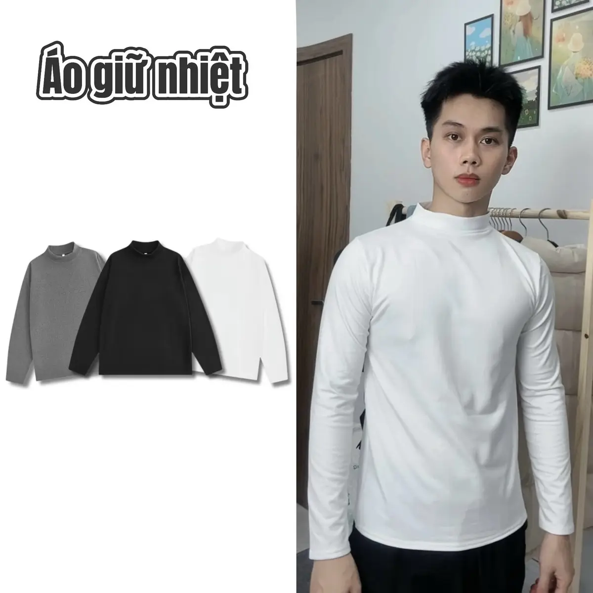 Áo giữ nhiệt thu đông cho nam nữ. Ấm áp giúp giữ ấm vào mùa lạnh, đặc biệt cho người chưa có gấu