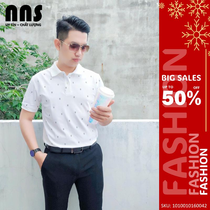 NNS Áo Polo Sticker Chữ B Chất Vải Poly Loại Một (Đen, Xanh, Trắng) Menswear Nam Có Cổ 2