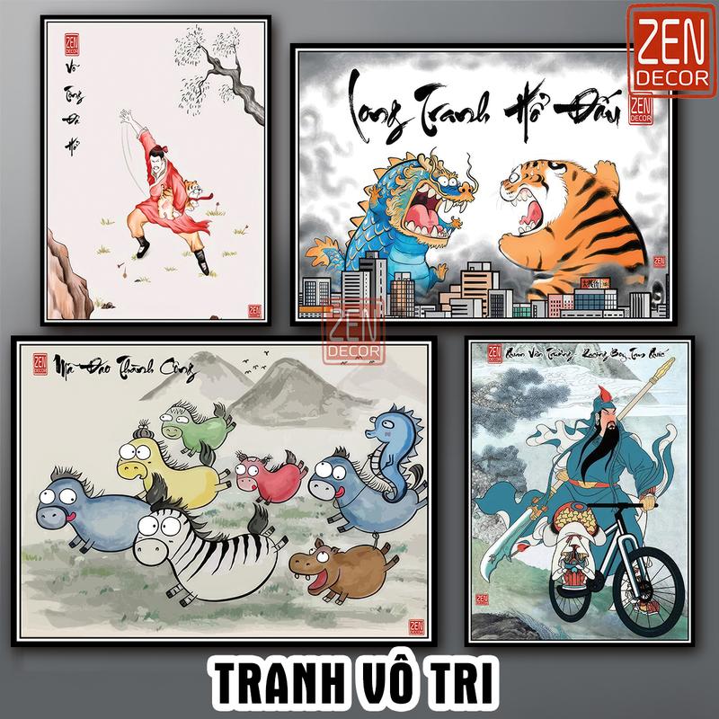 Tranh vô tri tấu hài tranh hài hước tranh chế Zen Decor Treo Tường Decor Phòng
