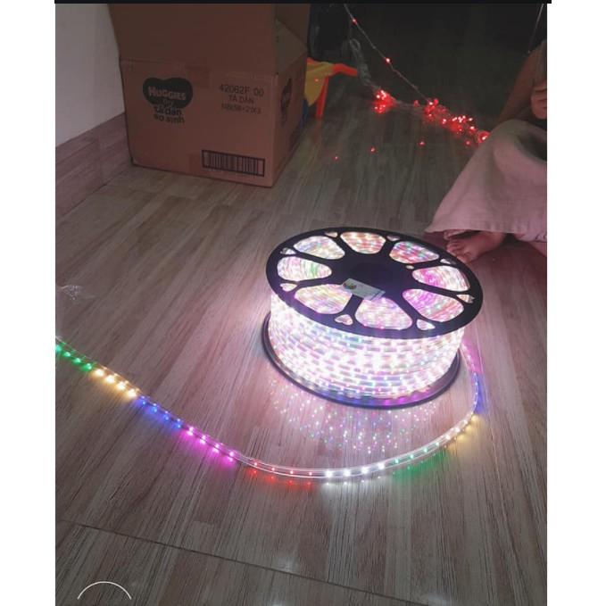 [30M] Led Dây 2835 Nhiều Màu Đuổi,1 Mét Có 48 Led Đúc Chống Nước Trang Trí Ngoài Trời, Sân Vườn, Nhà Cửa (tặng kèm nguồn nháy). 1