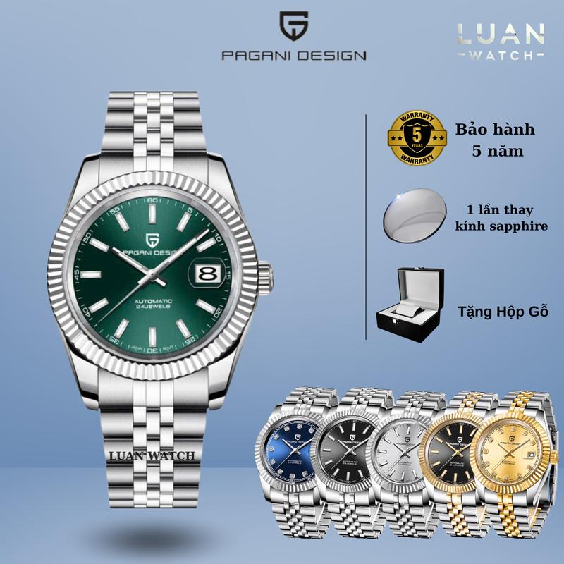 Đồng Hồ Cơ PAGANI DESIGN Bản Datejust Size 40mm, Máy NH35A Nhật, Kính Sapphire Nguyên Khối, Chống Nước 100M Watch Đeo Tay