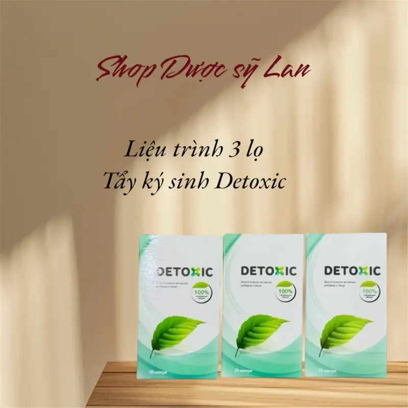 3 lọ Detoxic mẫu mới nhất hỗ trợ đào thải ký sinh, hỗ trợ các vấn đề ngứa do ký sinh gây ra . 3 lọ ( nội địa Nga ) 0