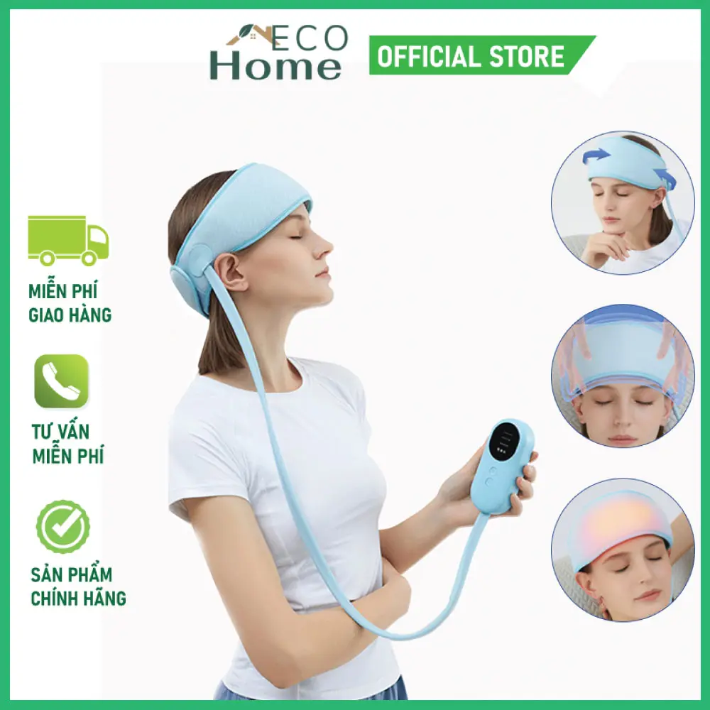 Máy massage đầu thư giãn 6 mô đun nhiệt [ HÀNG CHÍNH HÃNG]