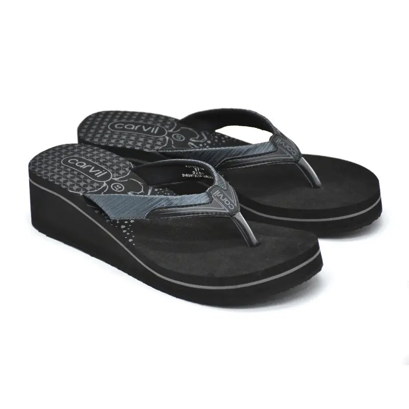 Carvil Sandal Wanita Alyssa-Lw Black/grey 4