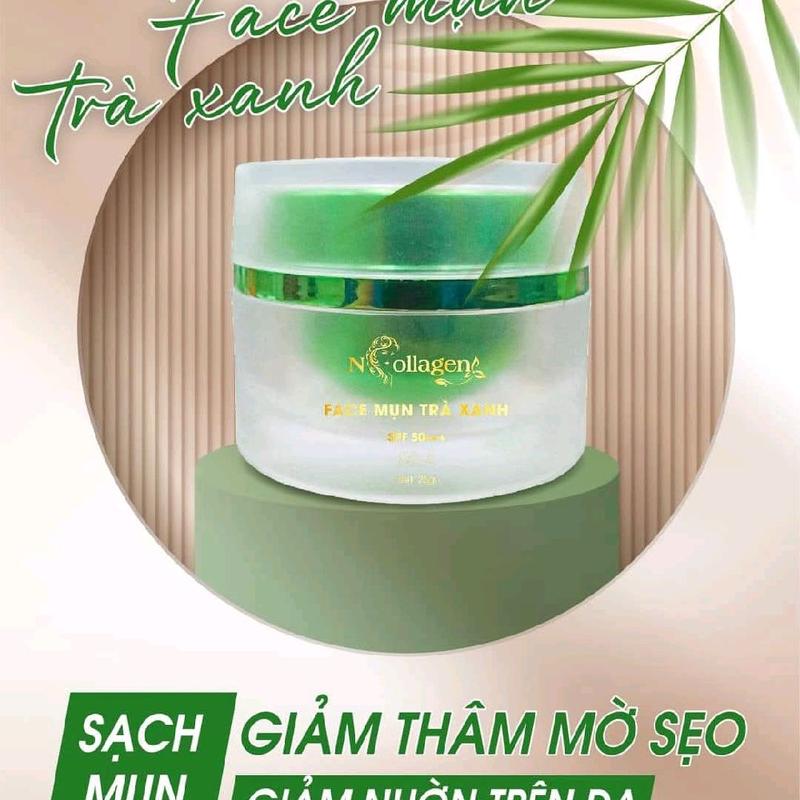 Kem Face Trà Xanh Ncollagen 15g dành cho da mụn Skincare Chăm Sóc Da Làm Đẹp Da Women Nữ Dưỡng Ẩm Da Sen Hoa Sen trị chấm mụn hiệu quả trimun kem mụn