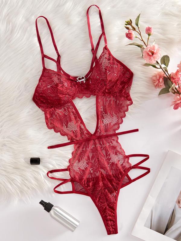 Women's Lace Cut Out Bodysuit, Sexy Comfy Breathable Underwear for Daily Wear, Women's Bodysuit for All Seasons 6