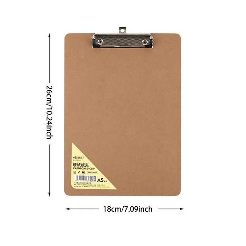 Hardboard Clipboard, 1 Count Durable Clipboard, Office Stationery & Supplies for School, Home, Workplace 1