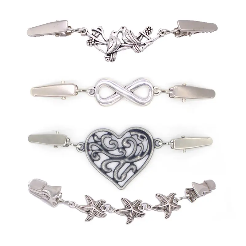 1Pc Sweater Clip Collar Pin Necktie Clip Tassel Chain Shirt Collar Pin Wedding Suit Brooch Lapel Pin Clothing Accessories