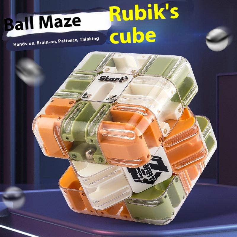 Ball Maze Puzzle Rubik's Cube Third-order Battle PK Rubik's Cube ...