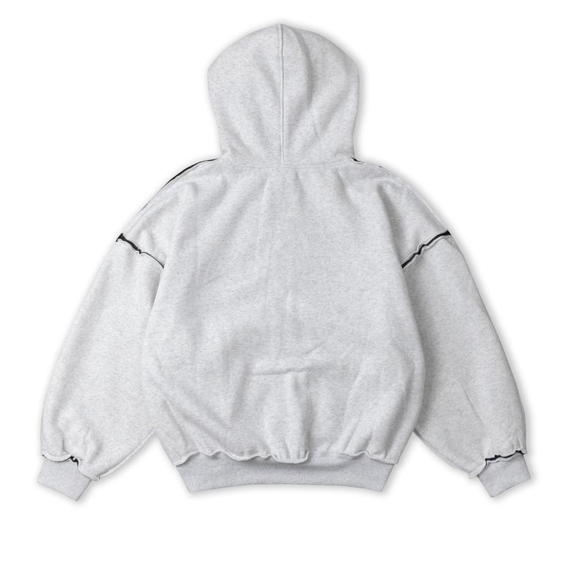 Áo Khoác Nỉ Hoodie Zip Phối Lé Form Oversize RAWMATER HDZ.02 6