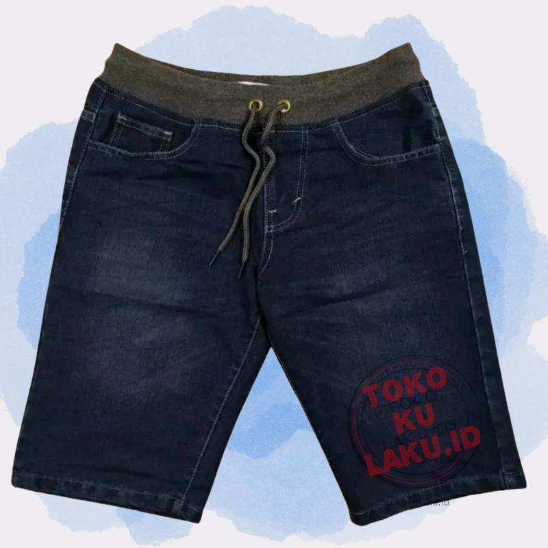 Celana Pendek Jeans Pria Big Size XXXL – 3PCS 100RB | Kolor Karet Tali | Model Distro Keren & Nyaman 4