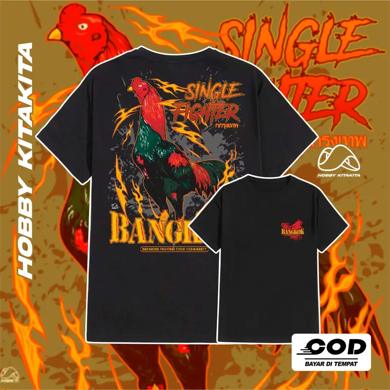 KAOS AYAM JAGO SABUNG AYAM BANGKOK KLASIK PAKHOY MANGON BIRMA Baju Ayam Hobby Botoh Oblong Distro Pria Wanita | Hobbykitakita 0