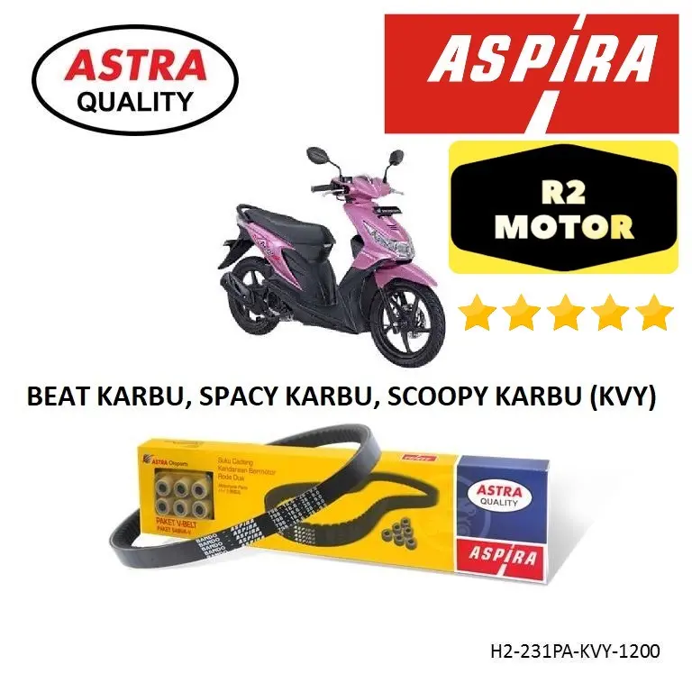 VBELT SET PLUS ROLLER KVY ASPIRA V BELT VAN BELT KIT BEAT SPACY SCOOPY KARBU