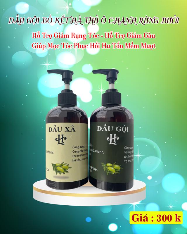 DẦU GỘI BỒ KẾT HÀ THỦ Ô CHANH RỪNG BƯỞI _ Hỗ trợ rụng tóc , sạch gàu , giúp mọc tóc , phục hồi tóc hư tổn , mềm mượt