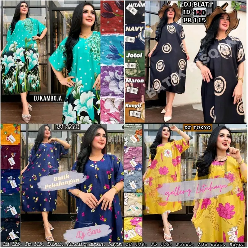 95.000 ribu = 3 pcs DASTER SUPER JUMBO Busui ( Rendom ) Rayon Motif Kancing Bumil 4