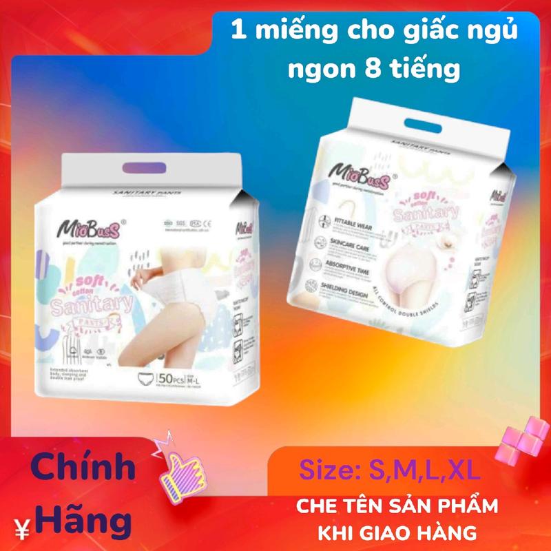 combo 30m BVS Dạng quần MIOBUSS cao cấp size S M L XL từ 35kg-105kg phù hợp với mẹ bầu sau sinh và chị em đến kỳ rụng dâu Tampon