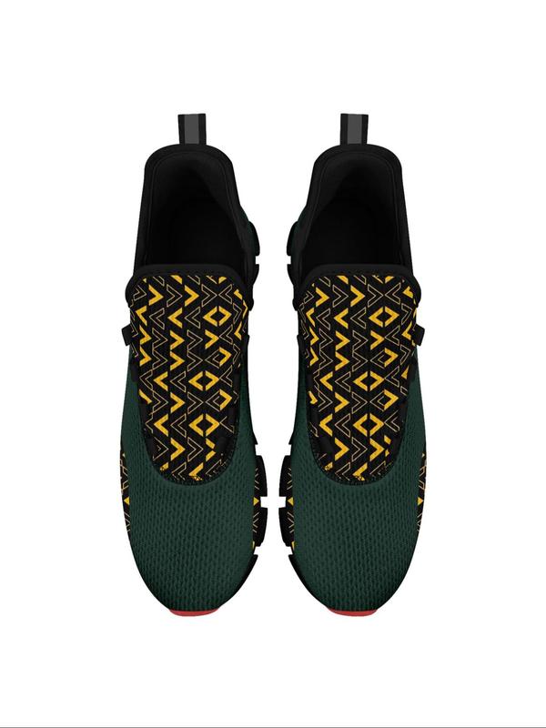 Men's Fashionable Patchwork Low Top Sneakers, Casual Comfortable Breathable Mesh Sports Running Shoes, Male All-match Round Toe Shoes for Daily Wear 3