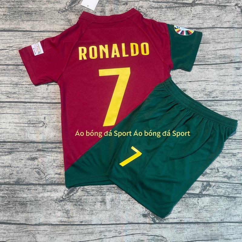 Áo bóng đá trẻ em Ronaldo - Chất liệu Mè Thái cao cấp - Không nhăn, không xù, không phai - Cho Bé Top 6