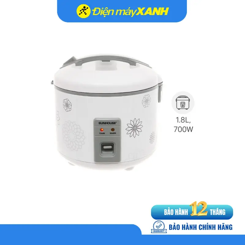 Nồi cơm nắp gài Sunhouse 1.8 lít SHD8603 Cooker 0